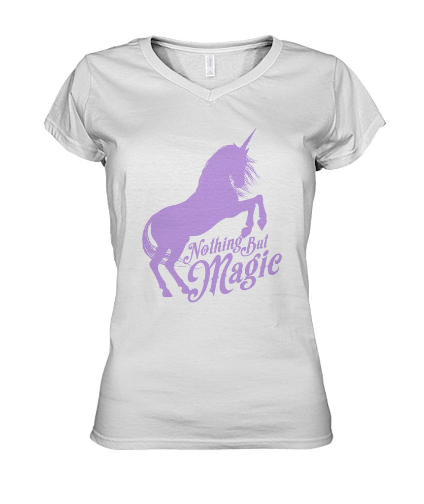 Nothing But Magic Unicorn Ladie's V Neck Tee Women's V-Neck