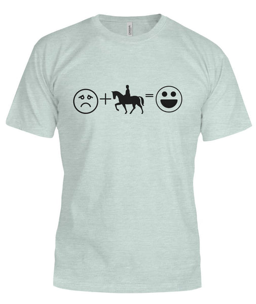 Just add Riding and I'm Happy Ladie's Short Sleeve Graphic Tee