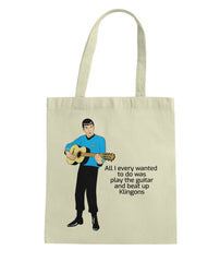 Guitar Playing Spock Tote Bag