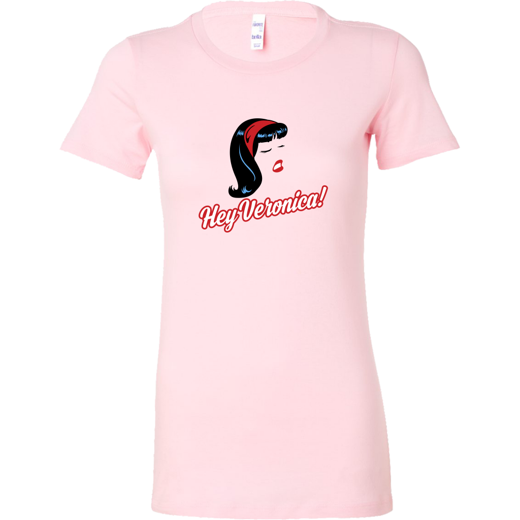 Hey Veronica! Ladies' Short-Sleeve Fitted  Tee with Caption