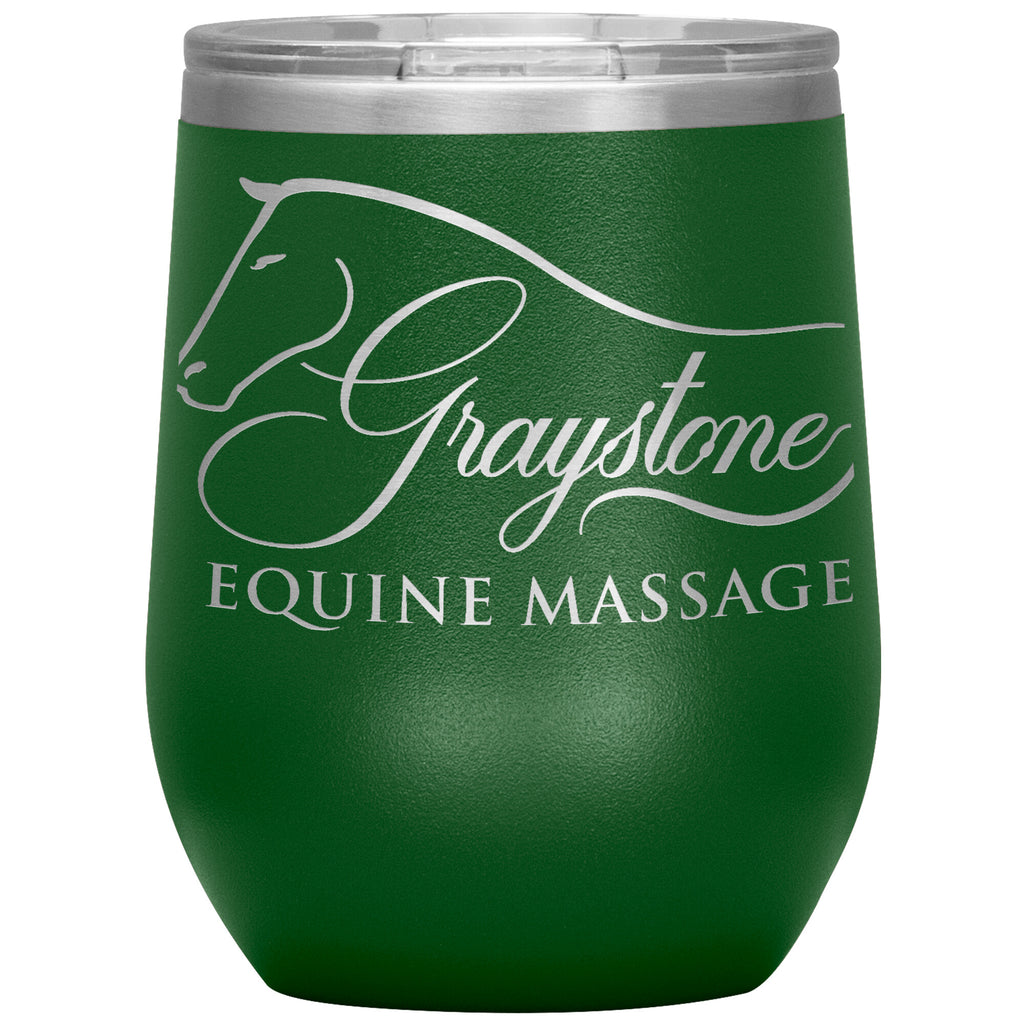 Graystone Equine Massage Wine/Cocktail tumbler