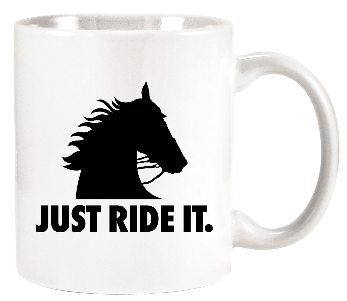 Just Ride It Horse Flowing Mane Horse Coffee Mug