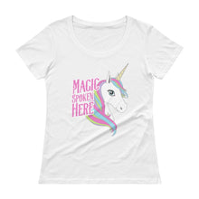 Magic Spoken Here Unicorn Ladies' Scoopneck T-Shirt
