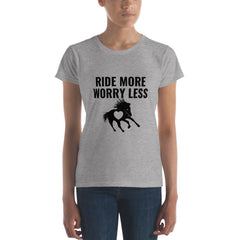 Ride More Worry Less Ladies' Graphic Tee