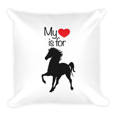 My Heart is for Horses Decorative Pillow