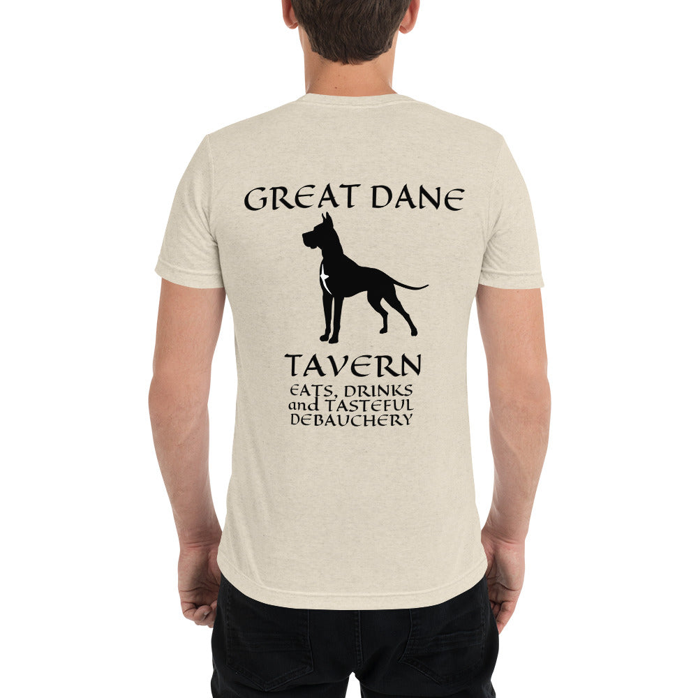 Great Dane Tavern Short Sleeve Unisex Tee Front/Back Design