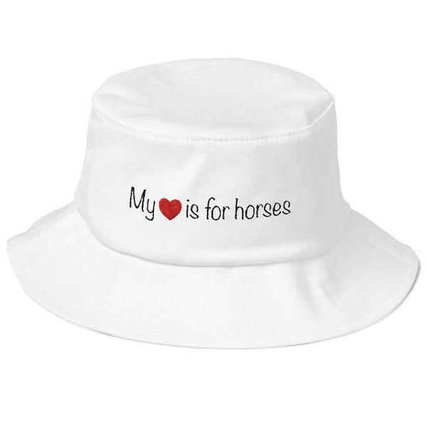 My Heart Is For Horses Gilligan-Style Old School Bucket Hat